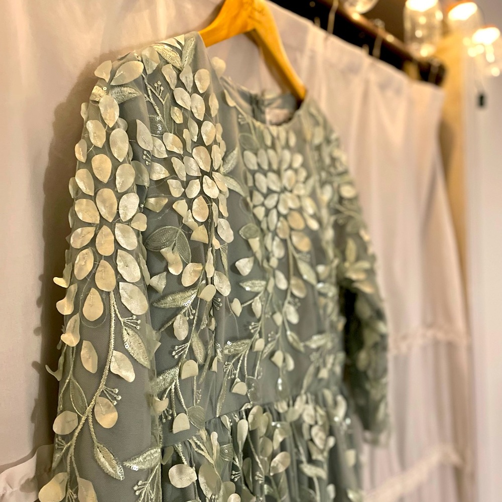 Dainty Jewels Blushing Blooms Dress in Honeydew